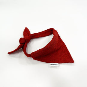 Kit couture bandana holly laine et viscose rouge - coudre bandana pour chien disclothed paris patron de couture