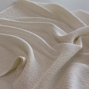 Laine et Viscose sable blanc - tissu au mètre disclothed paris kit couture prêt-à-coudre patron de couture focus vidéo