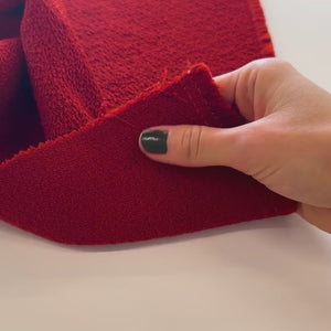 Laine et Viscose sable rouge brique - tissu au mètre disclothed paris kit couture prêt-à-coudre patron de couture focus vidéo
