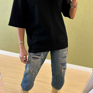 t-shirt bieber femme coffret couture - modèle prêt-à-coudre - version t-shirt noir