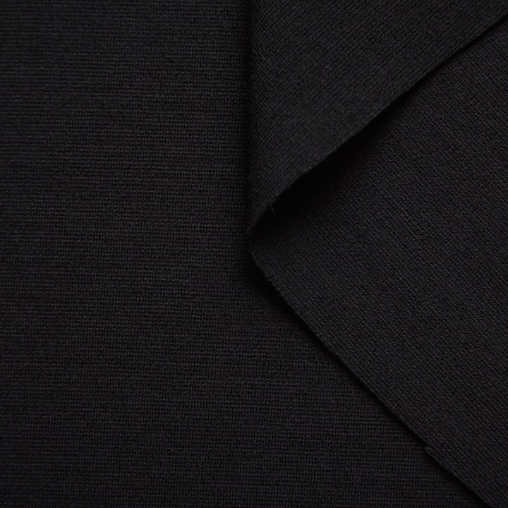 tissus jersey noir - t-shirt bieber femme coffret couture - modèle prêt-à-coudre